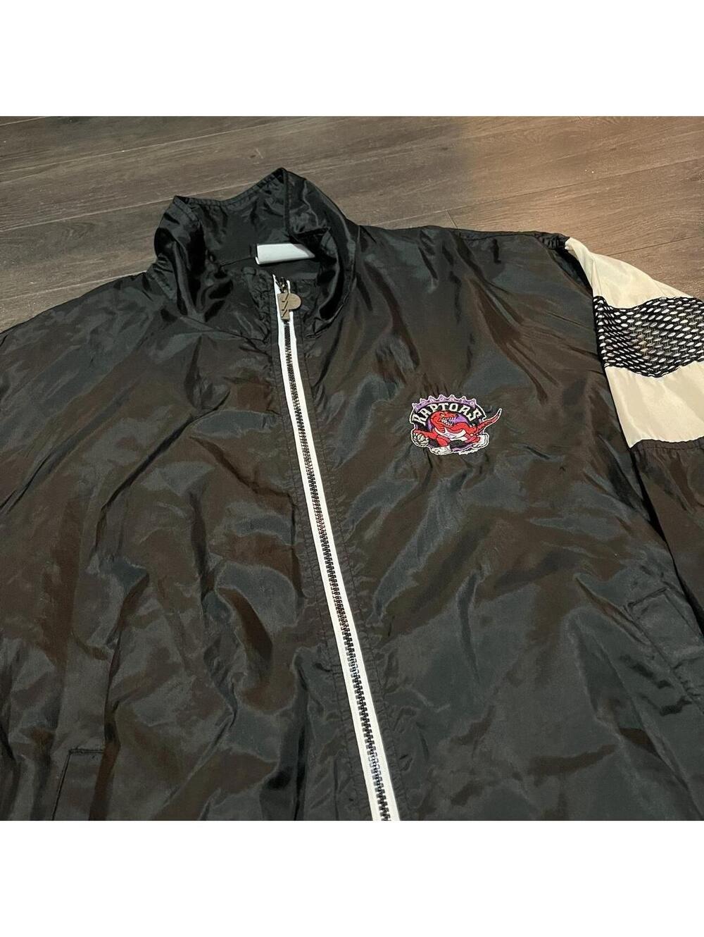 Vintage Toronto raptors pro player zip up windbreaker 90s XL